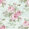 Seabrook Designs Rose Bouquet Metallic Blue & Rose Wallpaper - Image 1