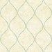 Seabrook Designs Ogee Tan & Turquoise Wallpaper