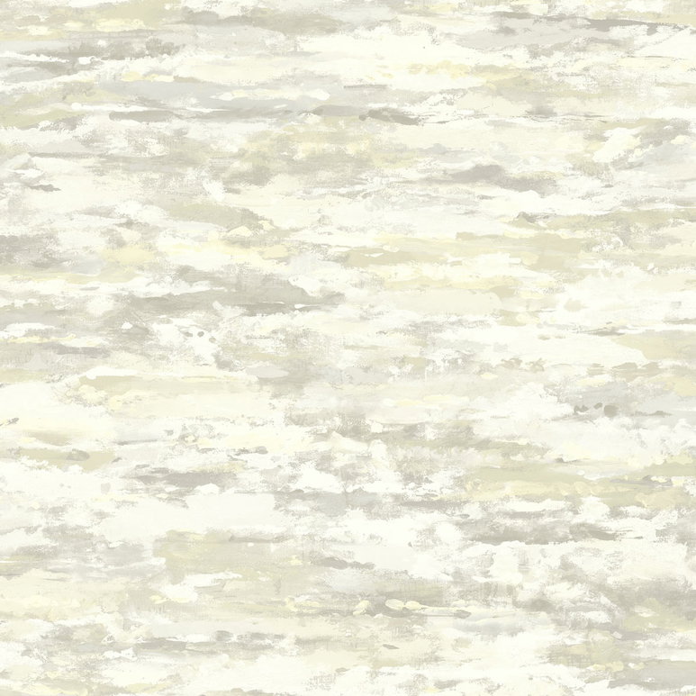 Seabrook Designs Brushstrokes Metallic Pearl &amp; Silver Wallpaper