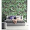 Seabrook Designs Floral Green & Violet Wallpaper - Image 2