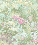 Seabrook Designs Floral Metallic Teal & Green Wallpaper