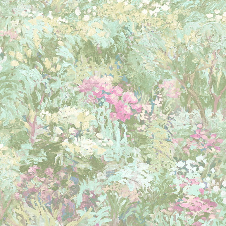 Seabrook Designs Floral Metallic Teal &amp; Green Wallpaper