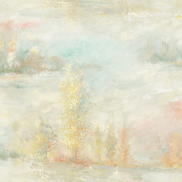 Seabrook Designs Tree Line Metallic Gold & Seafoam Wallpaper