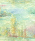 Seabrook Designs Tree Line Metallic Teal & Gold Wallpaper