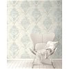 Seabrook Designs Damask Metallic Pearl & Powder Blue Wallpaper - Image 2