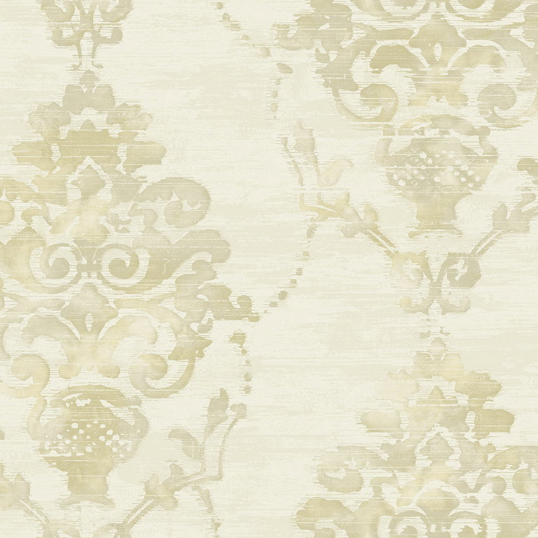 Seabrook Designs Damask Cream Wallpaper