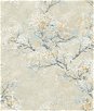 Seabrook Designs Cherry Blossoms Sky Blue & White Wallpaper
