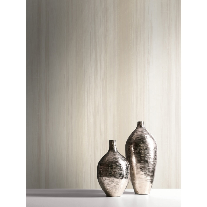 Seabrook Designs Stripe Metallic Pearl &amp; Dusty Rose Wallpaper image 2 of 2