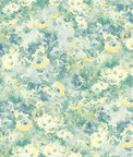 Seabrook Designs Daisy Yellow & Teal Wallpaper