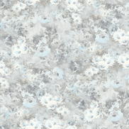 Seabrook Designs Daisy Metallic Silver & Sky Blue Wallpaper