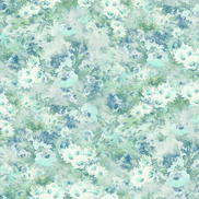 Seabrook Designs Daisy Metallic Powder Blue & Turquoise Wallpaper