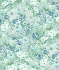 Seabrook Designs Daisy Metallic Powder Blue & Turquoise Wallpaper