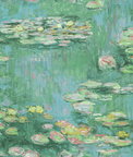 Seabrook Designs Lily Pads Gold & Green Wallpaper