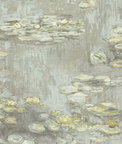 Seabrook Designs Lily Pads Gray Wallpaper