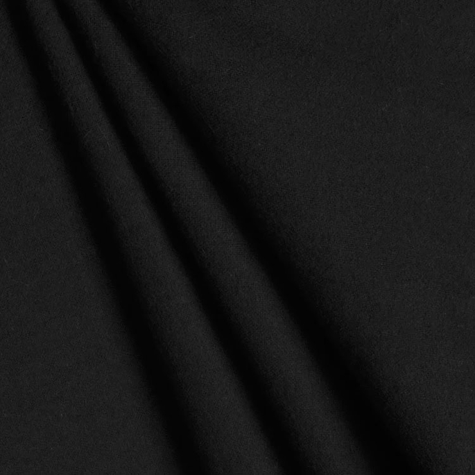 Black Cotton Flannel Fabric image 2 of 2