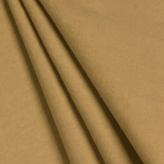 Khaki Cotton Flannel Fabric image 2 of 2