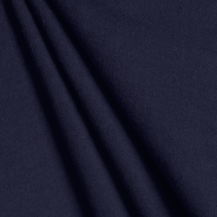 Navy Blue Cotton Flannel Fabric | OnlineFabricStore