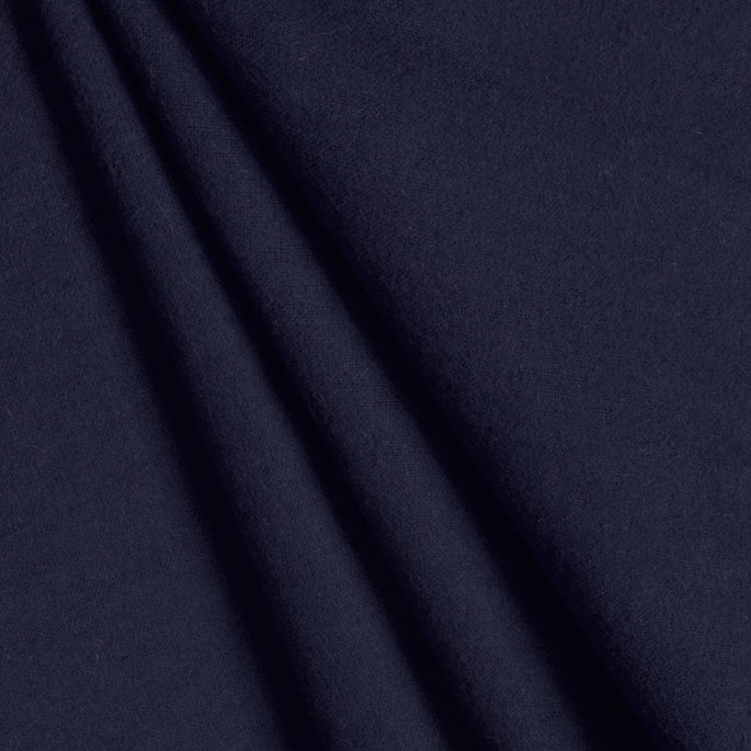Navy Blue Cotton Flannel Fabric image 2 of 2