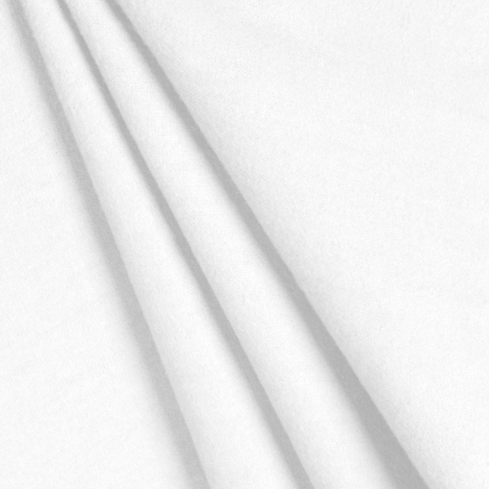 Optic White Cotton Flannel Fabric image 2 of 2