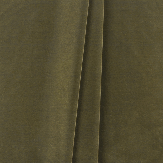 Faux Mohair Olive Green Fabric image 2 of 2