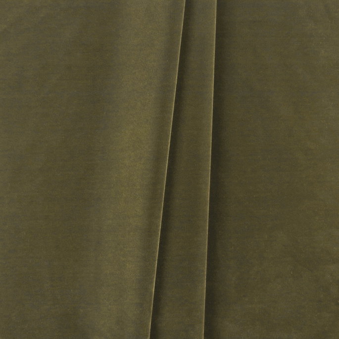 Faux Mohair Olive Green Fabric image 2 of 2