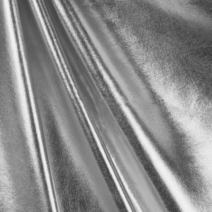 Silver Foil Metallic Spandex Fabric image 1 of 1