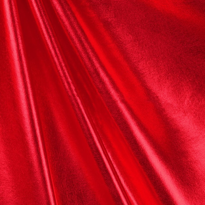 Red Foil Metallic Spandex Fabric image 1 of 1