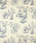 Stof Galantrie Bleu Fabric