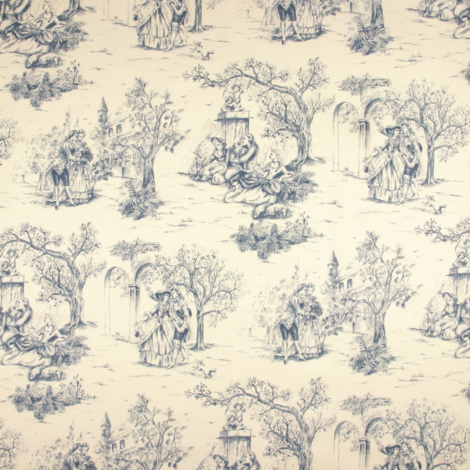 Stof Galantrie Bleu Fabric image 2 of 4