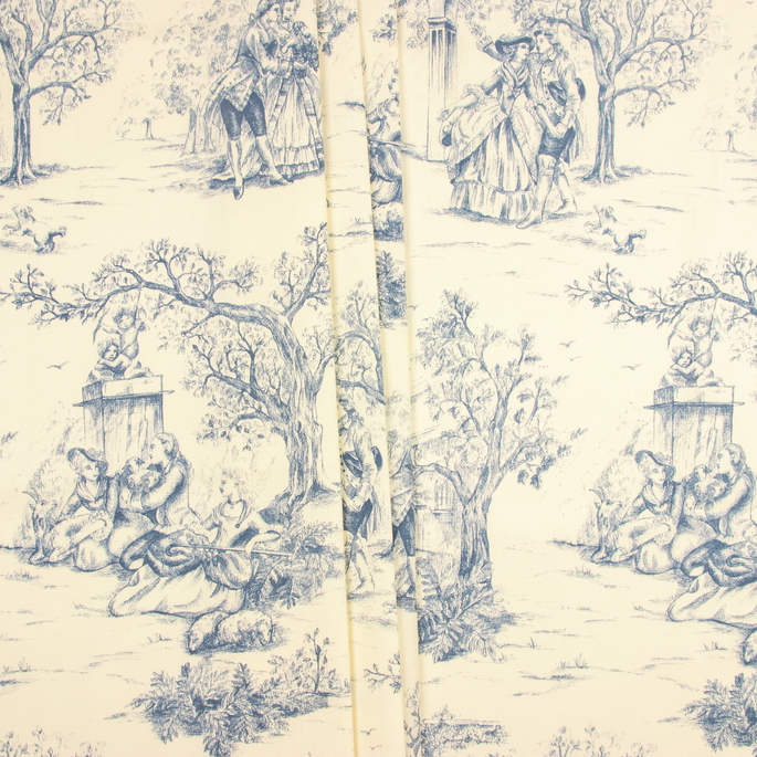Stof Galantrie Bleu Fabric image 4 of 4