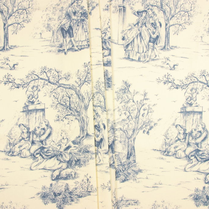 Stof Galantrie Bleu Fabric image 4 of 4