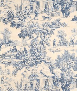 Pink toile de Jouy fabric French country from Brick House Fabric: Novelty  Fabric