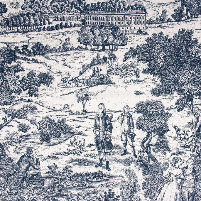 Stof Versailles Marine Fabric image 2 of 3
