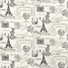 Premier Prints French Stamp Onyx/Natural Canvas Fabric