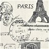 Premier Prints French Stamp Onyx Natural Fabric - Image 2