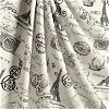 Premier Prints French Stamp Onyx Natural Fabric - Image 4