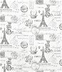 Premier Prints French Stamp Sherbet/Gray Twill Fabric