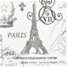Premier Prints French Stamp Sherbet/Gray Twill Fabric thumbnail image 2 of 5