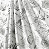 Premier Prints French Stamp Sherbet/Gray Twill Fabric - Image 4