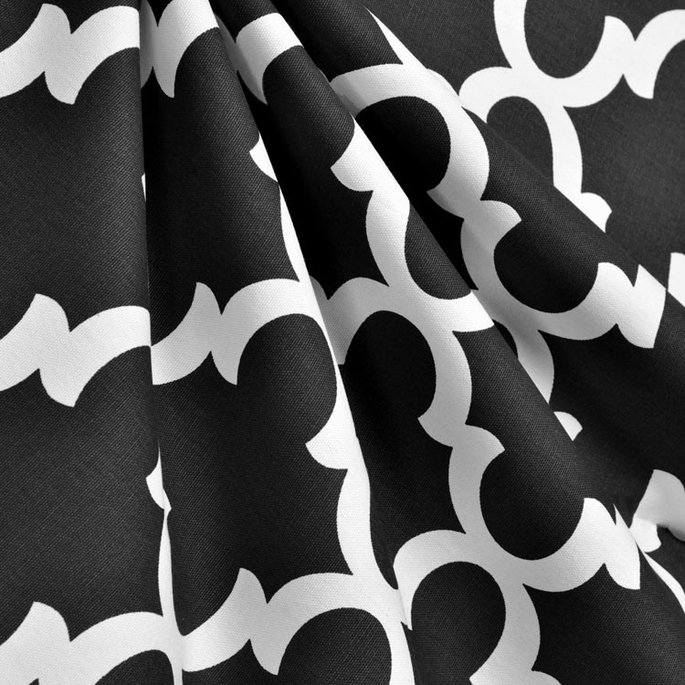 Premier Prints Fynn Black Canvas Fabric image 3 of 3