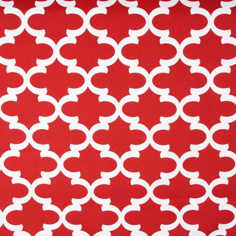 Premier Prints Fynn Lipstick/White Canvas Fabric