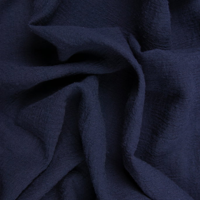 Navy Blue Gauze Fabric image 2 of 2
