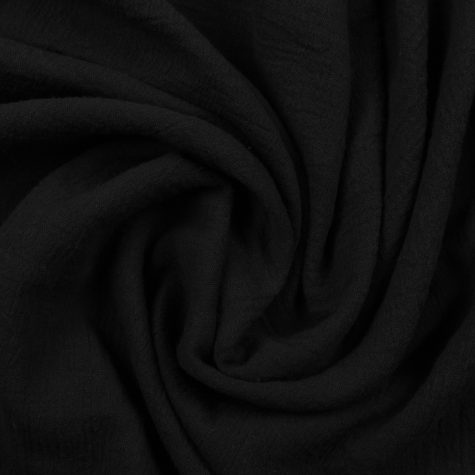 Black Double Cotton Gauze Fabric image 2 of 2