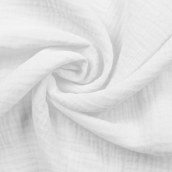 White Double Cotton Gauze Fabric image 2 of 2