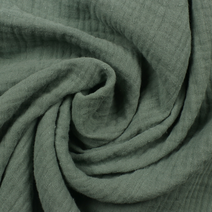 Green Double Cotton Gauze Fabric image 2 of 2