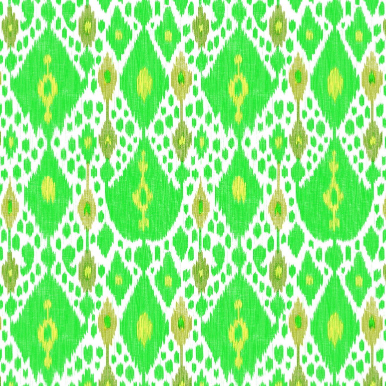 Gastón y Daniela Ikat Verde Fabric