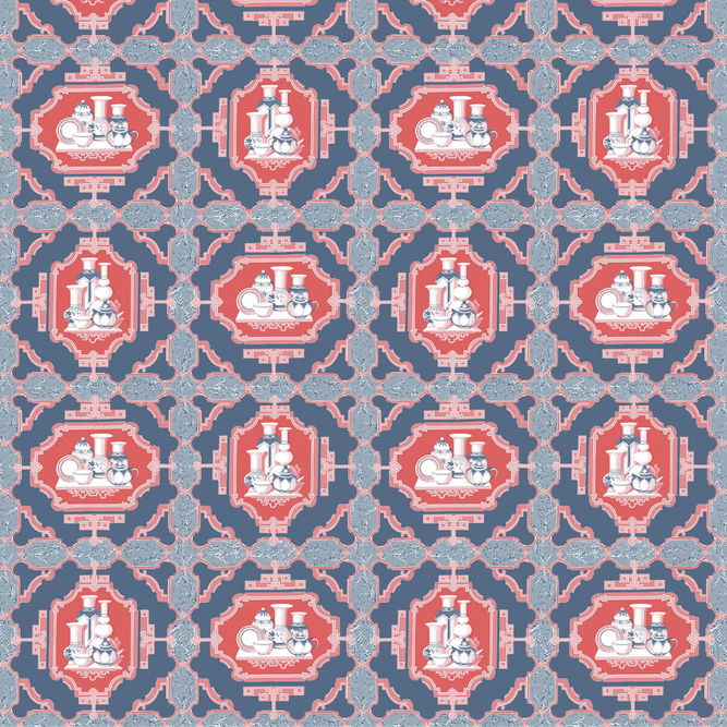 Gast&#243;n y Daniela Porcelanas Azul Fabric