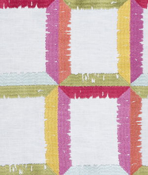 Gastón y Daniela Yucatan Rosa/Verde Fabric