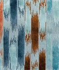 Gastón y Daniela Aragon Azul/Teja Fabric
