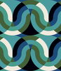 Gastón y Daniela Kimi Azul/Verde Fabric